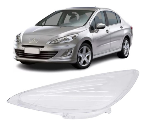 Lente Óptica Acrílico P/ Peugeot 408 2010 2011 2013 - 2015