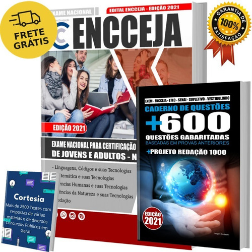 Kit Apostila + Testes Encceja - Nível Médio (vestibular)