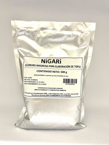 Nigari Coagulante Para Hacer Tofu - 500g