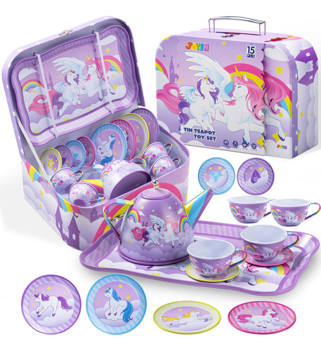 Joyin Juego De Fiesta De Té De Unicornio Para Niñas Peque.