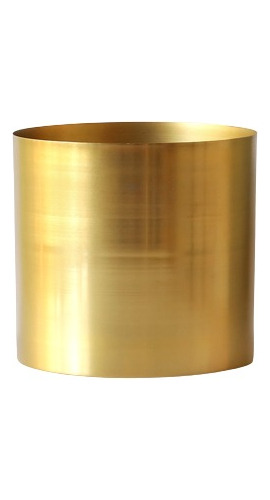 Macetero Metal Dorado G 25x22 Cm Maceta Deco Hogar Maceta