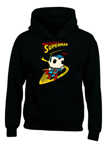 Buzo Capota Superman Pop Hoodies Saco Black Series