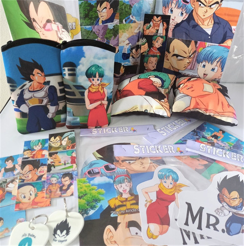 Regalo San Valentin Box Día Enamorados Dbz Bulma Y Vegeta