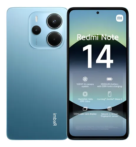 Xiaomi Redmi Note 14 4G Dual SIM 256GB 8GB RAM 108MP Azul
