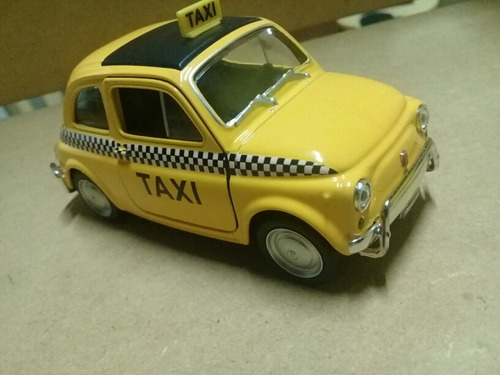 Miniatura Taxi Fiat 500 Antigo 1/32 Metal