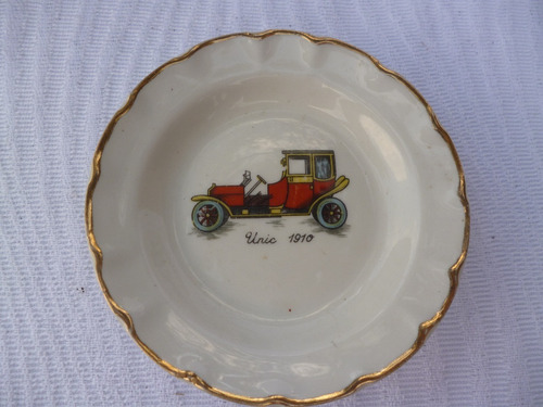 Plato Vintage Ceramica Limoge Carros Antiguos Cod. X