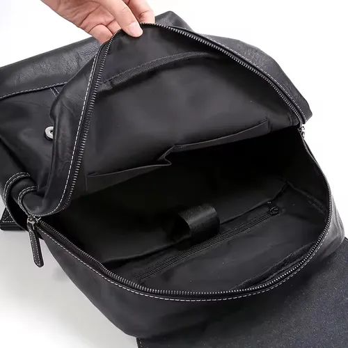 Mochila Hades De Cuero Pu Elegante Oficina Casual Negocios