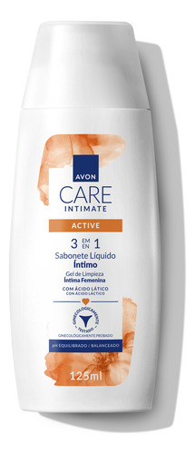 Jabón Líquido Íntimo Mini Active Avon Care Intimate - 125 Ml