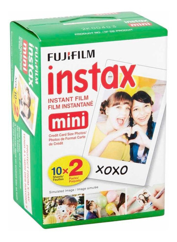 Imagen 1 de 5 de Película Instantánea Fujifilm Instax Mini Pack  De 20 Hojas