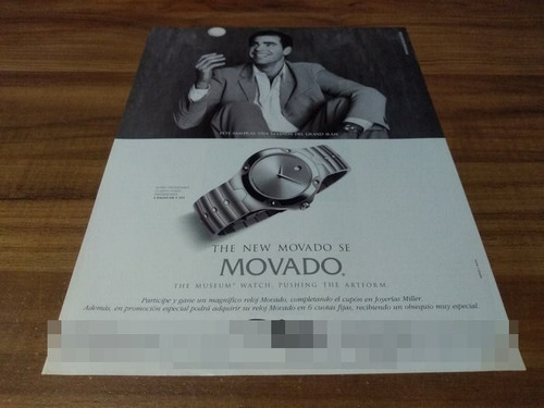 (pg583) Publicidad Pete Sampras * Movado (Usado)