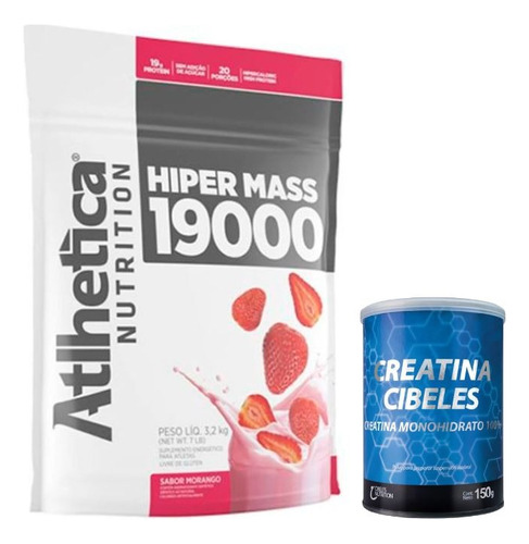 Atlhetica Hiper Mass 19000 3.2kg + Creatina Cibeles 150g