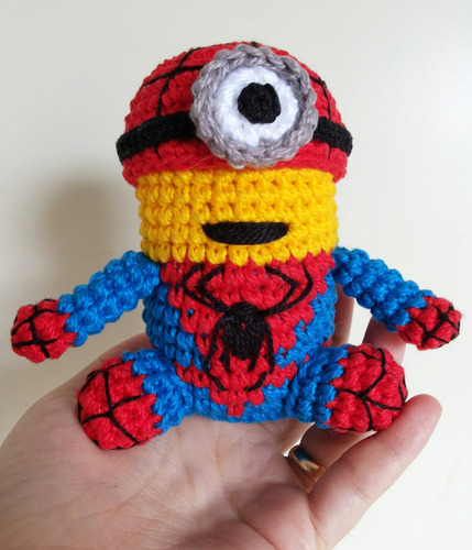 Imagem 4 de 8 de Amigurumi Minions Super Heróis Em Crochê Sob Encomenda