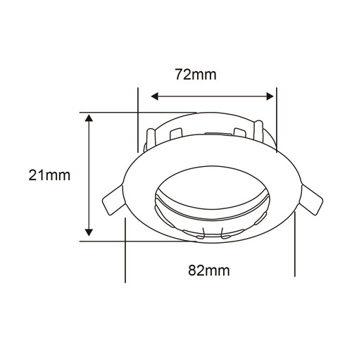 Imagen 5 de 5 de Lampara Empotrable Techo Dirigible Mr16 Negro Gu5.3 Yd-330/n