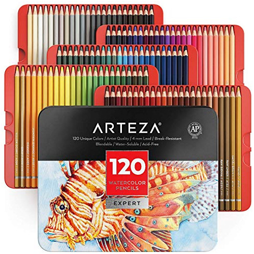 Arteza. Lapices De Acuarela Profesionales, Juego De 120