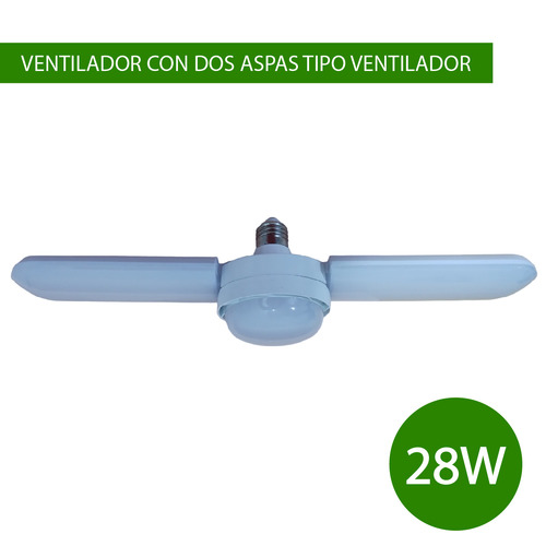 Foco Led Diseño Plegable 2 Aspas Potencia 28w Luz Fria