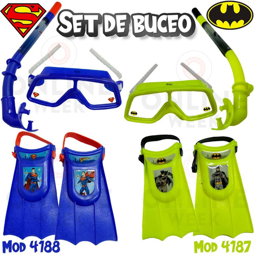 Imagen 1 de 10 de Set De Buceo Kit Snorkel Infantil ( Pack X 2 ) Para Niños