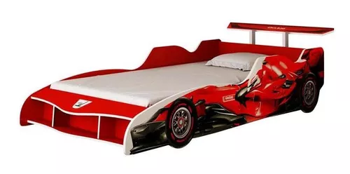 Cama Infantil Carro Corrida Formula 1 Vermelho