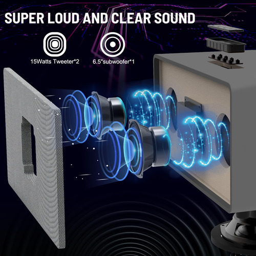 Karaoke Machine Rhm K222 With 2 Wireless Microphones 500w