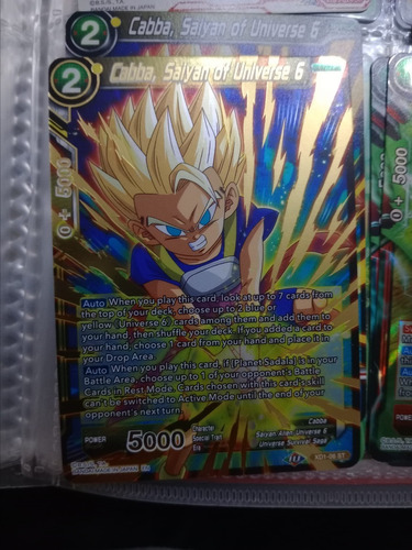 Cabba, Saiyan Of Universe 6 Carta Dragon Ball Brillante 