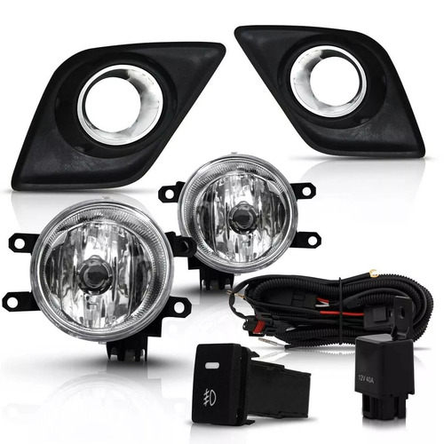 Imagem 2 de 4 de Kit Farol Milha Hilux 2016 2017 Botão Modelo Original