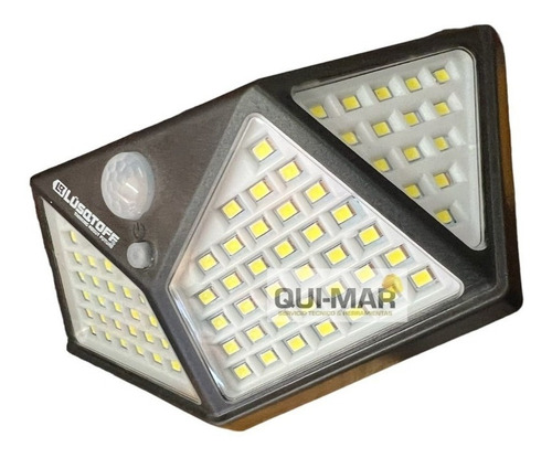 Imagen 2 de 8 de Reflector Solar Led Panel Recargable 100 Leds Luz Lusqtoff