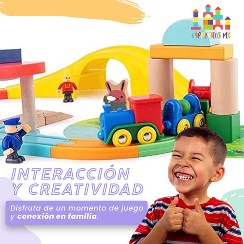 Juguete Didáctico Infantil Tren Mágico De Colores Vehículos