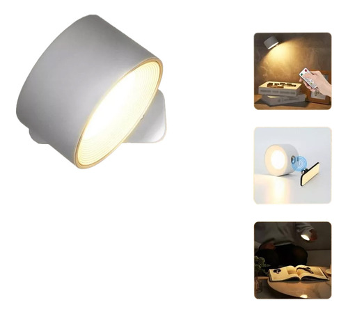 Arandelas De Parede Led De Leitura Lâmpada Com Bateria Cor da estrutura Branco