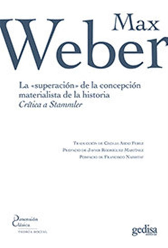 Superacion Concepcion Materialista Historia - Weber,max