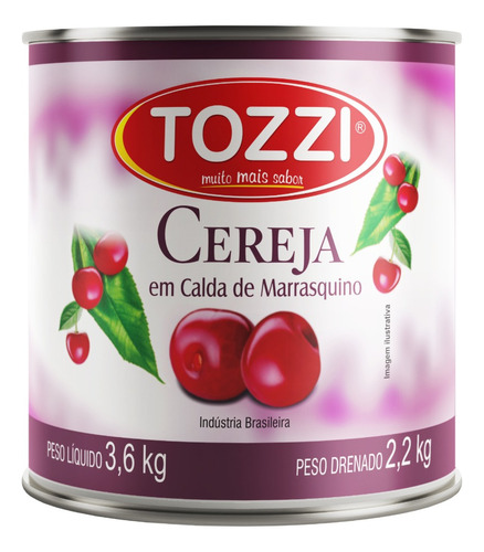 Cereja Em Calda, Lata 2,2 Kg