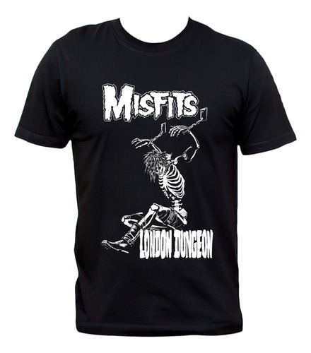 Remera Misfits London Dungeon Horror Punk Algodón Premium