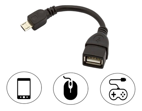 Kit 30 Peças Cabo Usb Otg Fêmea Para Android V8 Celular + Nf