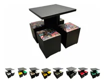 Comprar Conjunto Mesa Sala Jantar Cu002F 4 Cadeiras Puffs Pu002F Sacada