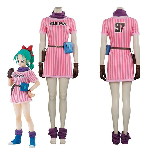 Dragon Ball Z Bulma Traje De Cosplay Adultos Mujer