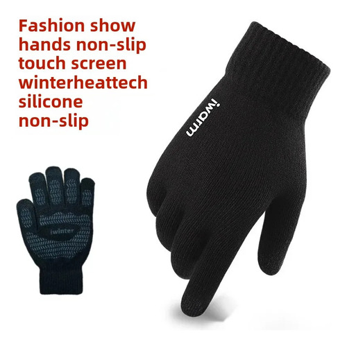 Guantes De Punto Para Invierno, Con Forro Polar Cálido, Engr