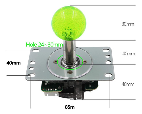 Arcade Led Joystick Sanwa Estilo Juego De Lucha Joystick Led