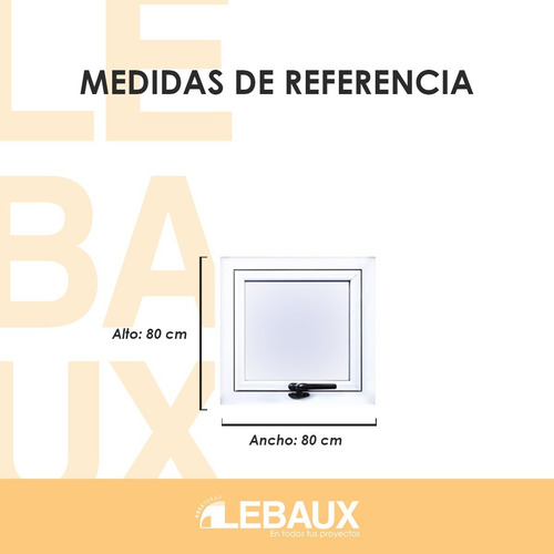 Ventana Aluminio Proyectante 80x80 Dvh 494 Lebaux