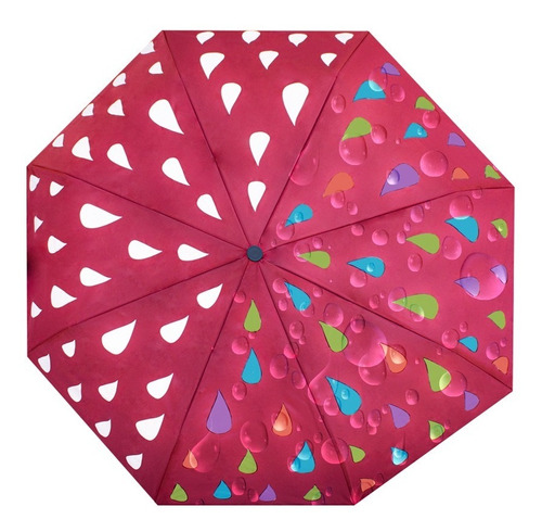 Paraguas Mágico Automático De Gotas Cambia De Color 