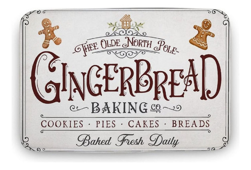 Gingerbread Baking Company - Felpudo De Panadería De Pan De