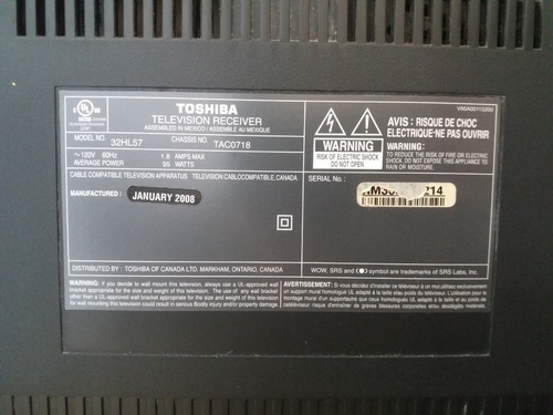 Imagen 4 de 4 de Televisor Tv Toshiba 32' Pulgadas Pantalla Plana
