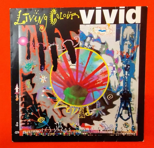Lp Disco De Vinil Living Colour Vivid Com Encarte