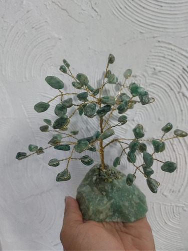 Árvore Da Felicidade Quartzo Verde, Base Cristal