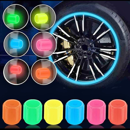 Tapa Valvulas Fluorescente Para Carros Y Motos