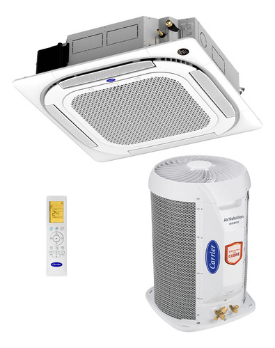 Ar Cond Cassete Inverter R32 Carrier Connect 18000 Frio 220v Cor Branco