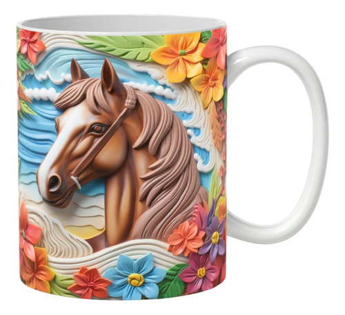 Taza De Café Personalizada Con Caballos