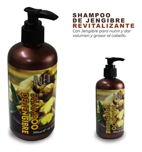  Shampoo De Esencia Jengibre Revitalizante  Boen