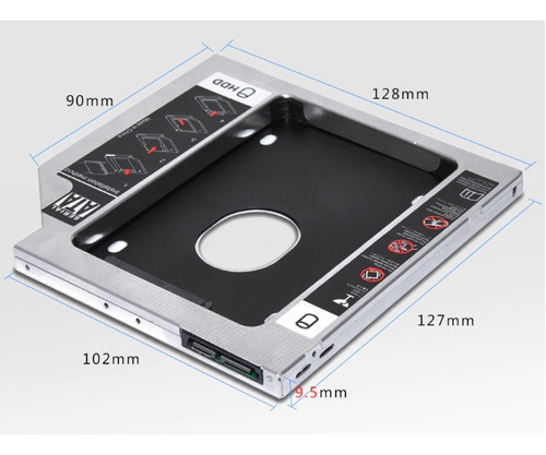 Caddy Disco Duro Sata Ssd Portatil Macbook 12mm Hdd 