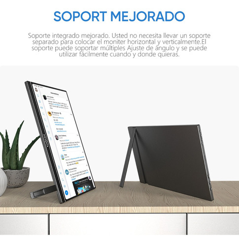 Monitor Externo Arzopa Fhd De 15,6 , Usb-c Para Ordenador Po