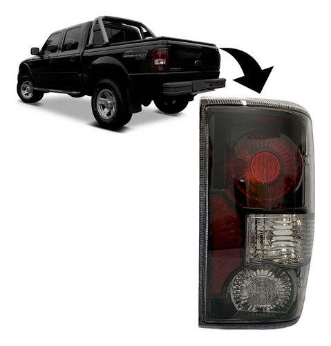 Imagem 2 de 2 de Par Lanterna Ford Ranger 2005 2006 2007 2008 2009 Sport Fume