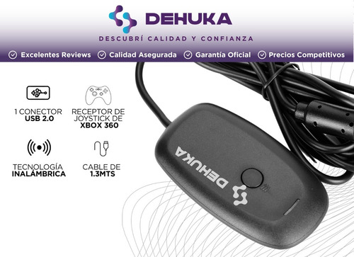 Imagen 3 de 10 de Receptor Adaptador Pc Joystick Xbox 360 Inalambrico Mando