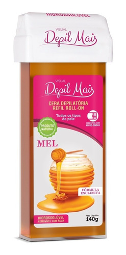 Cera Depilatória Visual Depil + Roll-on Refil 140g Hidrossol